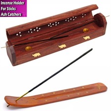 Wooden Incense Stick Holder Burning Incense Stand Incense Burner Ash Catcher