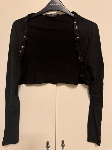 Black sequin bolero - bolero, cardigan