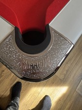 Supreme Pool Branded Pool Table 7x4 White with Red Felt. Excellent Condition