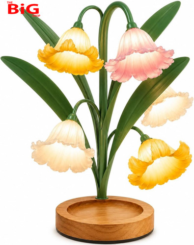 Flower table lamp colorful - flower,