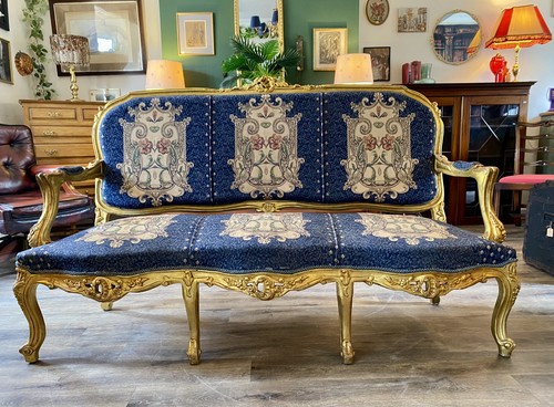 Gilt wood french settee - settee,, in