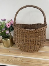 LARGE VINTAGE WICKER SHOPPING