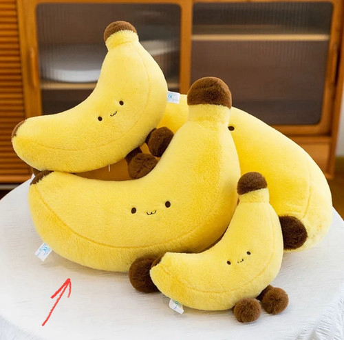 Banana plush toy - banana, toy-