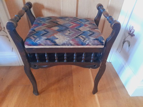 Edwardian piano stool - piano, spindle
