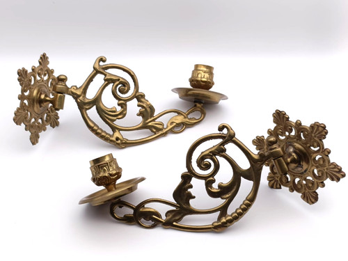 Pair antique brass - pair, folding