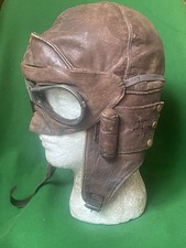 WW1 ROYAL FLYING CORPS MK I FLYING HELMET & GOGGLES