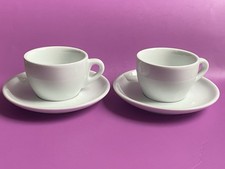 Ancap Italian White Porcelain Coffee  Cup & Saucer Set for 2 - 120ml