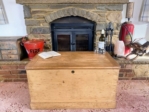 Old antique pine chest - old,