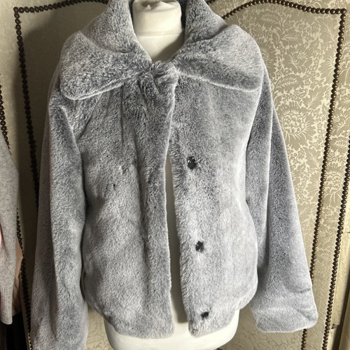 Faux fur grey jacket size - grey,