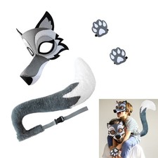 Wolf Face Mask Wolf Tail and
