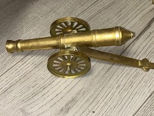  VINTAGE SOLID BRASS CANNON