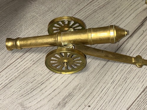 Vintage solid brass cannon - vintage,