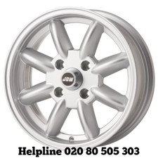 MGB 15x5.5 Silver all over Alloy Wheels x 4 / Minilight Design (NEW)