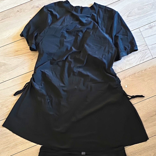 Women black swimdress - black,