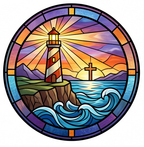 Christian stained glass - stained,