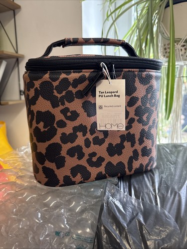 Tan leopard lunch bag - tan,