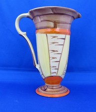 Vintage MYOTT Art Deco Small Trumpet Jug Vase 9739 Sunrise Sunbeam Colourway