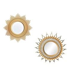 bhuuno 2pcs Nordic Wall Frame Small Mirrors for Corridor