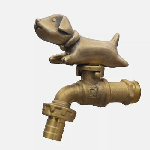 Cartoon dog brass faucet tap - dog,