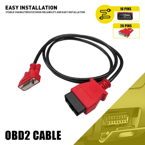 Black red 16pin 26pin - to, obd2