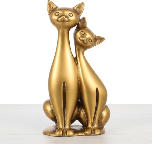Brass couple cat - cat, figurines