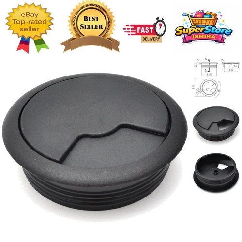 60mm black plastic cable - black,