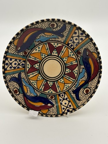 Hand painted fish style plate - fish,