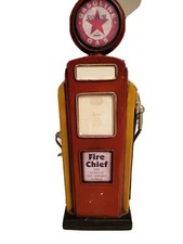 Retro USA Gas Station Red Pump Home Decore Ornament Faded Sticker Fire Cheif 