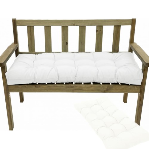 Off white tufted bench - off-white,