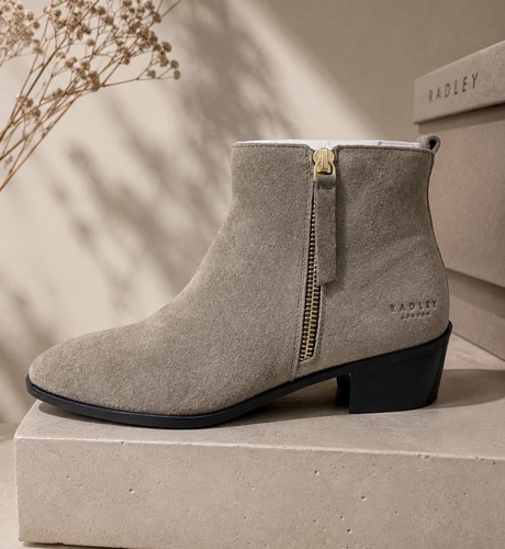 Radley grey suede leather - grey, heel
