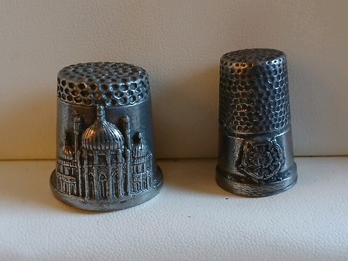 Set pewter thimbles - pewter, 1
