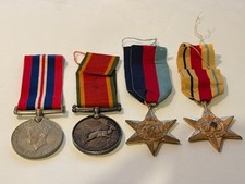 4 WW2 MEDALS ALL NAMED AFRICA