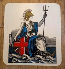 LARGE BRITANNIA SIGN - Metal British Union Jack Flag Plaque Bar Pub Patriotic