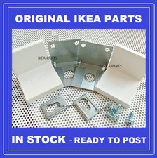 Ikea BESTA wall brackets mount set TV bench with WHITE covers screws & fixings