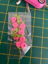 SMALL MINI SATIN RIBBON ROSE