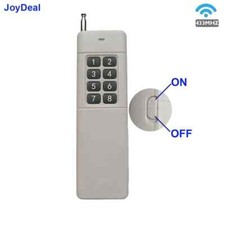 433MHZ Remote Controller 8 Button Learn Code Garage Gate Door Opener Switch 12V