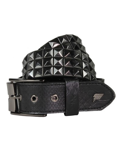 Triple studded leather belt - triple,
