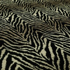 Black Brown Beige Zebra stripe Animal Chenille Upholstery Curtain Cushion Fabric