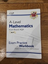 CGP A LEVEL Maths AQA Exam Practice Workbook Includes Answers and Practice Tests
