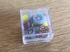 Vintage 27 Scottish Caithness Millefiori & Latticino Glass Paperweight Canes