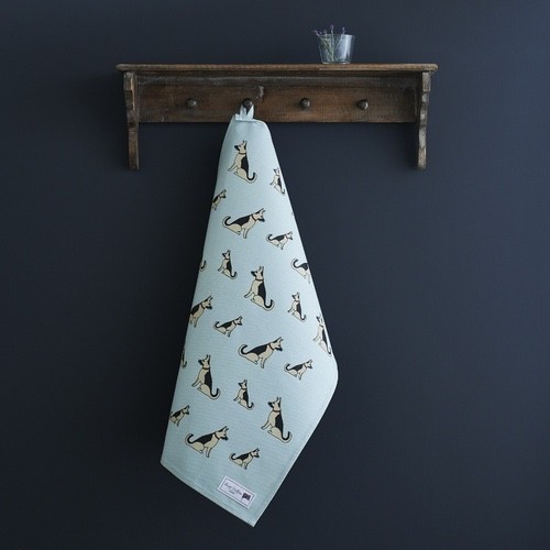Dog print tea towel - dog, by