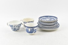 Willow Pattern Johnson Brothers & Churchill Blue & White Tea Set Not Boxed