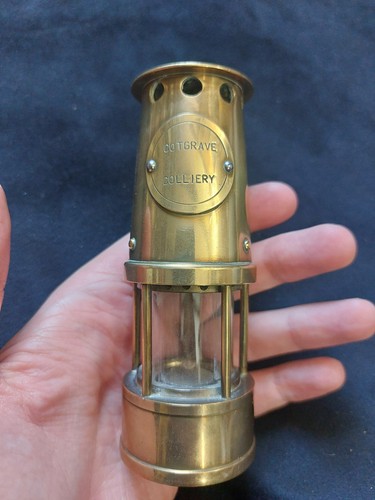 Miners lamp brass cotgrave - miners,
