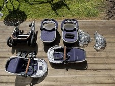 Uppababy Vista Twin Buggy (Carrycots + Rumble Seat) Excellent Condition Used