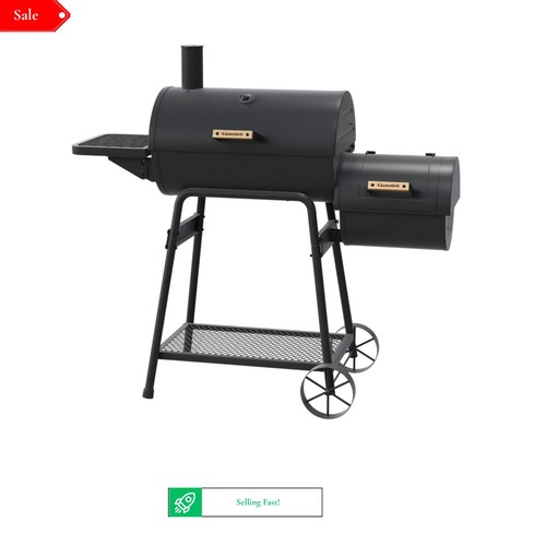 Cinder offset smoker charcoal - offset,