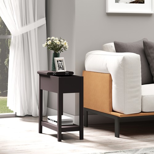 Homcom end table narrow - narrow, side
