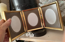 Vtg MCM Brass MINI TRIPLE FOLD