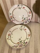Pair Antique Edge Malkin & Co B Kent England Rg. No. 171797 9.5” Floral Plates