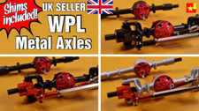 WPL Metal Front & Rear Axles + SHIMS for C14 C24 C34 C74 C54 C64 B1 B16 B24 B36