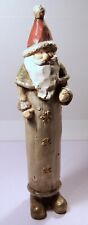 Rare Father Christmas Santa Figure Saint Nicholas Ceramic statue Ornament 43cm